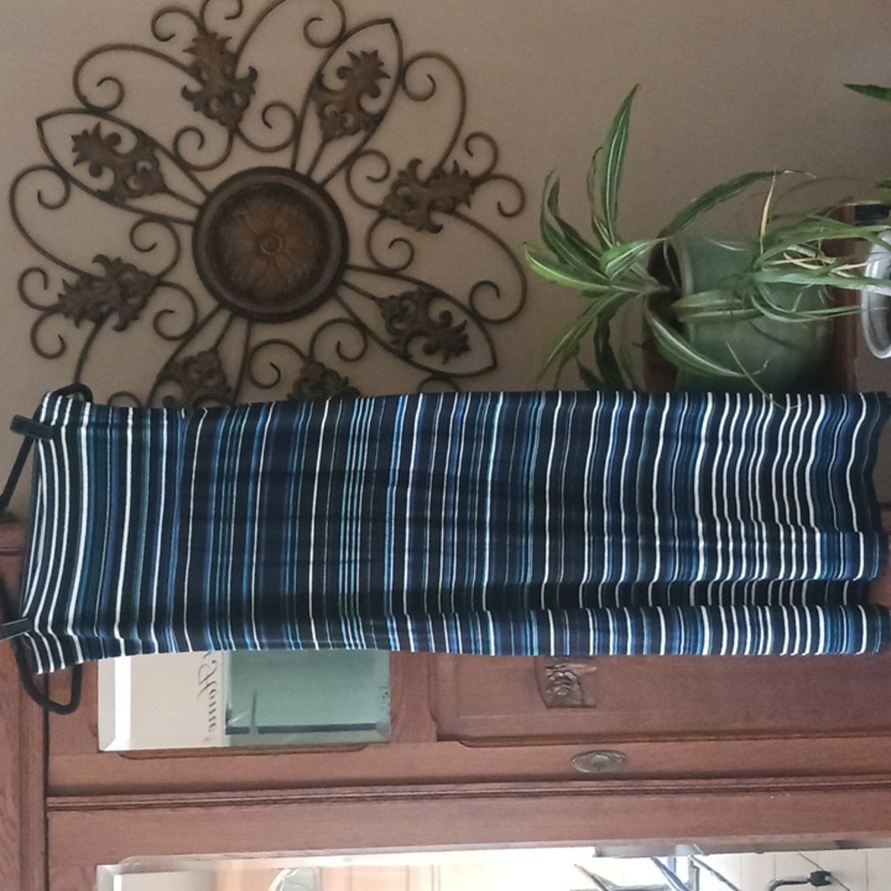 White House Black Market Striped Navy, Black & White Maxi Dress - M